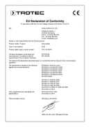 Deklaracja zgodności osuszacz powietrza TTK 110 HEPA (INT)