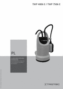 Instrukcja obsługi Zanurzeniowa pompa do czystej TWP 4006 E / TWP 7506 E, wody z płaskim zasysaniem (PL)