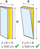 Obwód 560 cm do drzwi balkonowych, tarasowych i okiennych