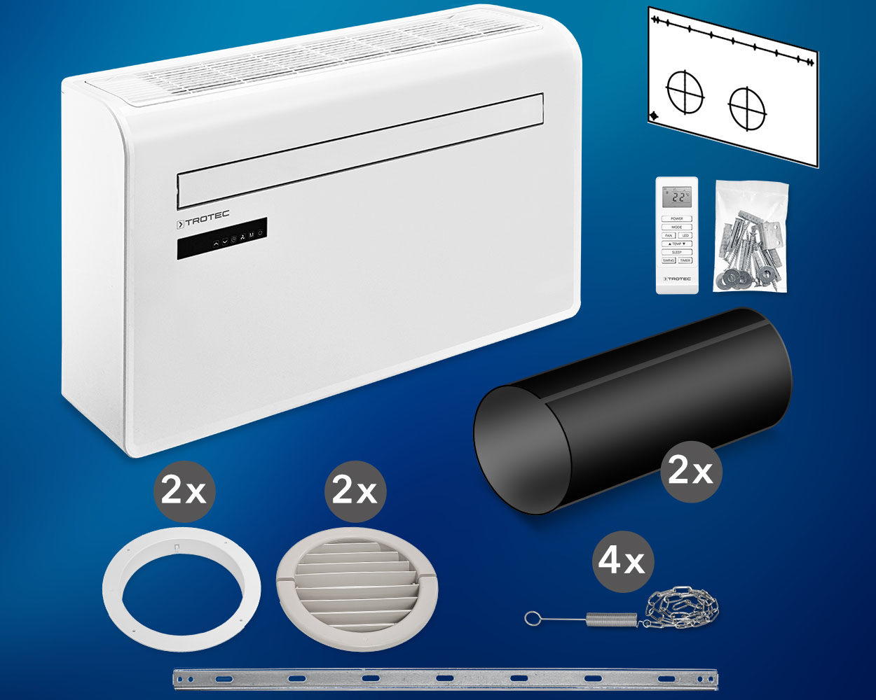 PAC-W 2600 SH - zakres dostawy komfortowego klimatyzatora typu monoblok