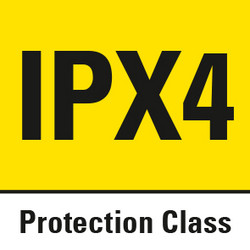 Stopień ochrony IPX4 - odporność na działanie strumienia wody padającego ze wszystkich kierunków