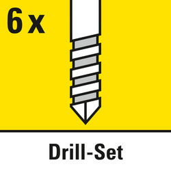 W zestawie 6 wierteł do kamienia umożliwiające natychmiastowe rozpoczęcie pracy