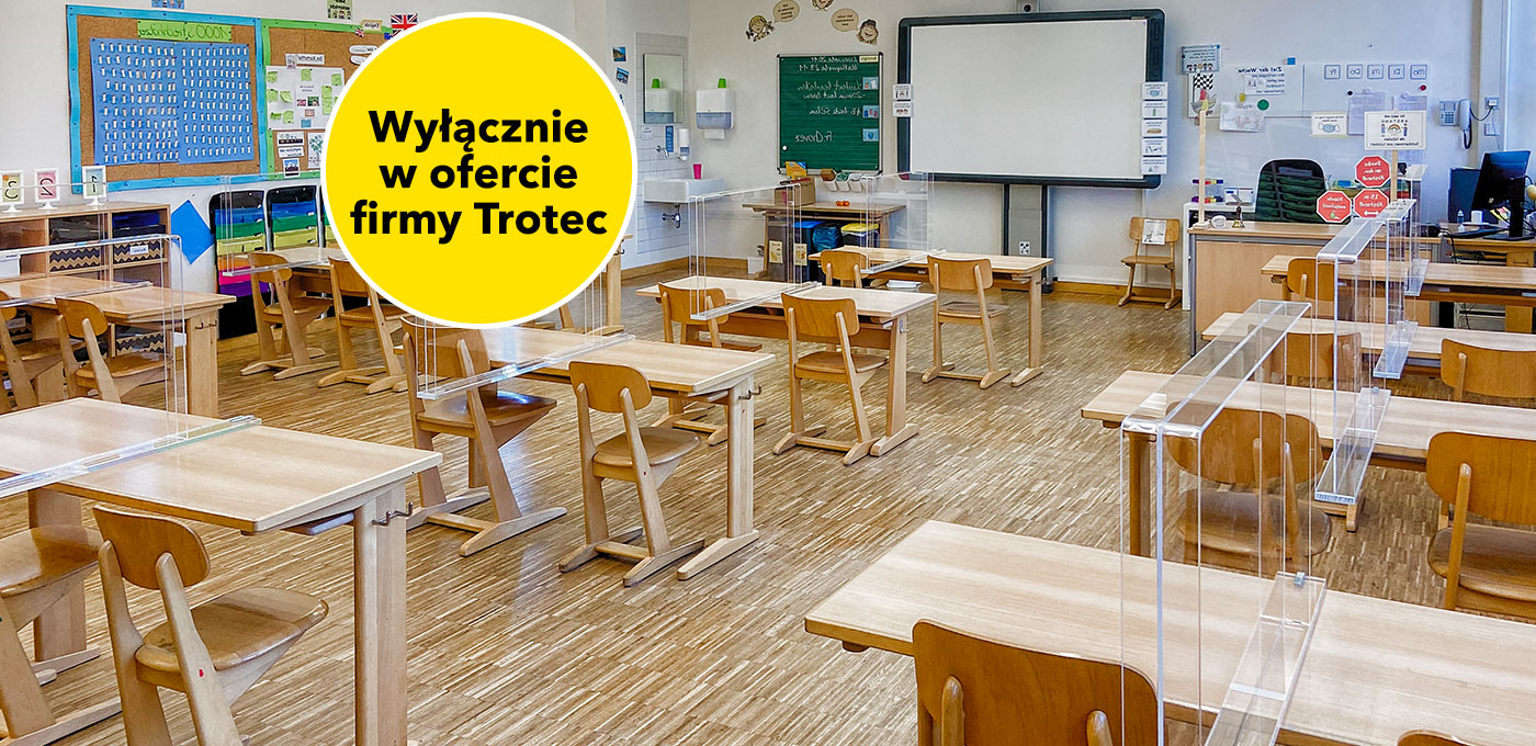 Wyłącznie w ofercie firmy Trotec: Panel ochronny z obwodową krawędzią blokującą rozprzestrzenianie się aerozoli